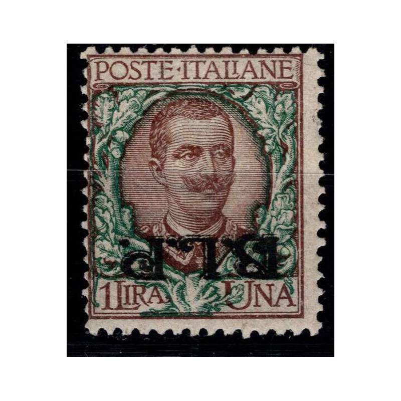 REGNO D'ITALIA 1922-23 B.L.P 1 LIRA SOPR. CAPOVOLTA N.12b G.I MNH**...