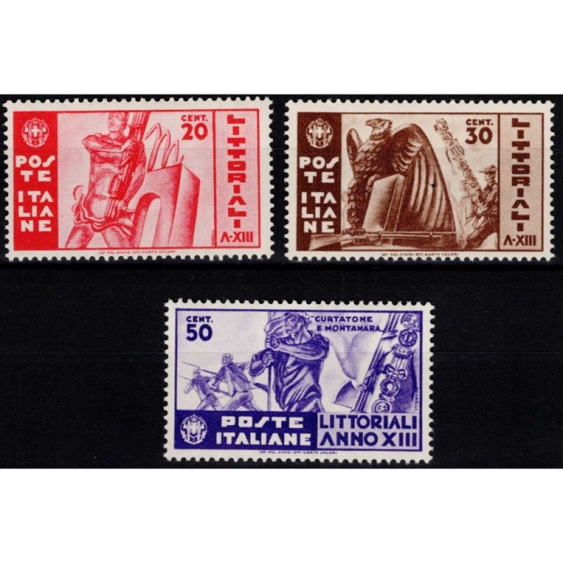 REGNO D'ITALIA 1935 LITTORIALI 3 V. G.I MNH**  | Filatelia Meloni