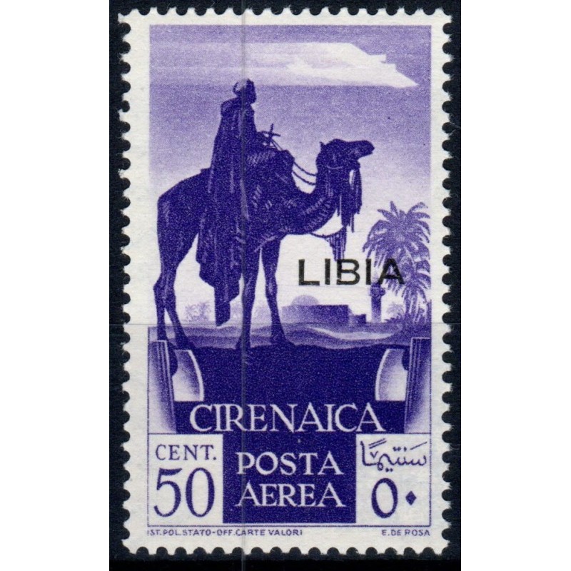 COLONIE 1936 LIBIA POSTA AEREA 50 CENT. N.27 G.I MNH**  | Filatelia...