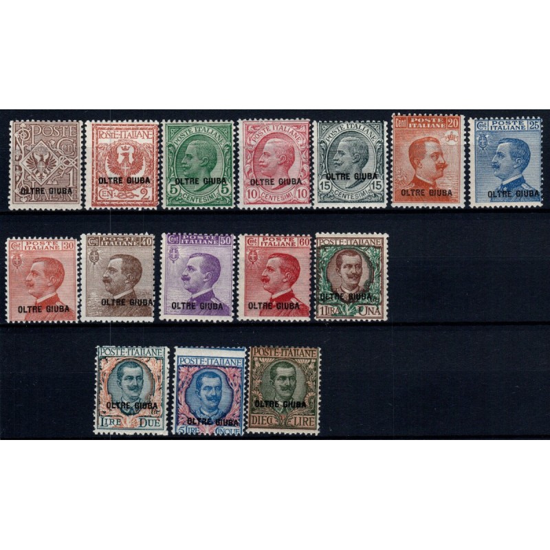 COLONIE 1925 OLTRE GIUBA SOPR. 15 VALORI S.1 G.I MNH**  | Filatelia...