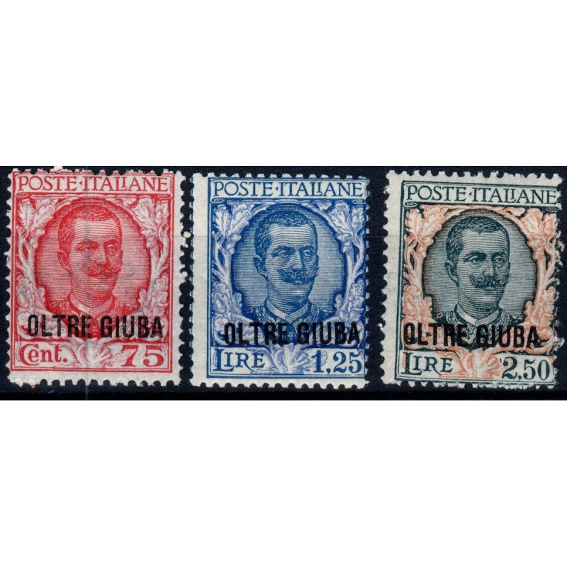 COLONIE 1926 OLTRE GIUBA SOPR. 3 VALORI S.7 G.I MNH**  | Filatelia ...