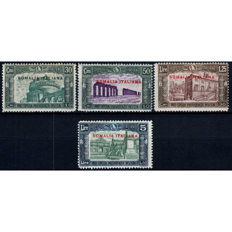 COLONIE 1930 SOMALIA MILIZIA III 4 VALORI S.30 G.I MNH**  | Filatel...