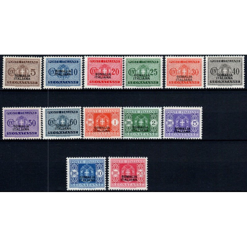 COLONIE 1934 SOMALIA SEGNATASSE SOPR. 13 VALORI S.68 G.I MNH**  | F...