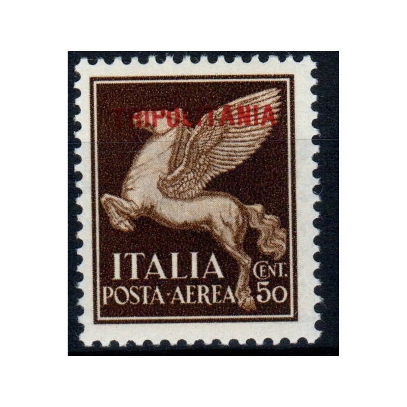 COLONIE 1930 TRIPOLITANIA POSTA AEREA 50 CENT. N.8 G.I MNH**  | Fil...