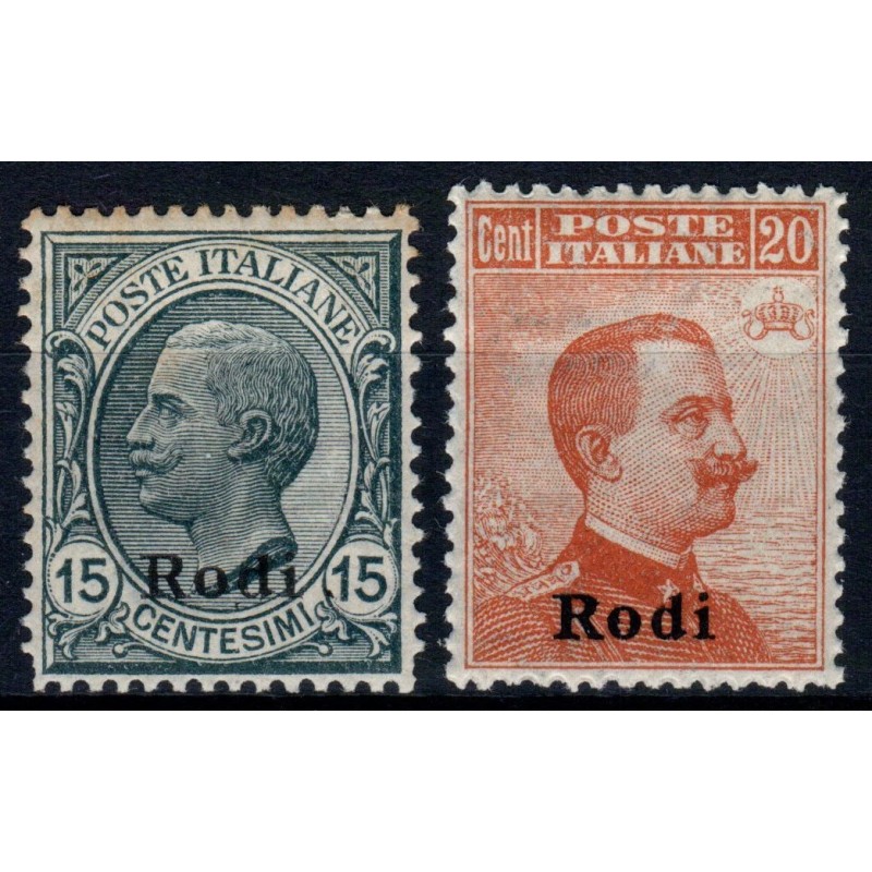 COLONIE 1921-22 EGEO SOPR. RODI N.10 - 11 G.I MNH**  | Filatelia Me...