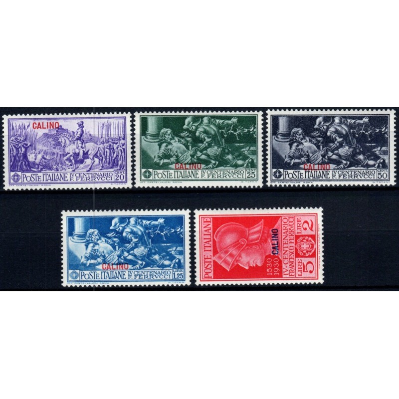 COLONIE 1930 EGEO CALIMNO CALINO FERRUCCI 5 VALORI G.I MNH**  | Fil...