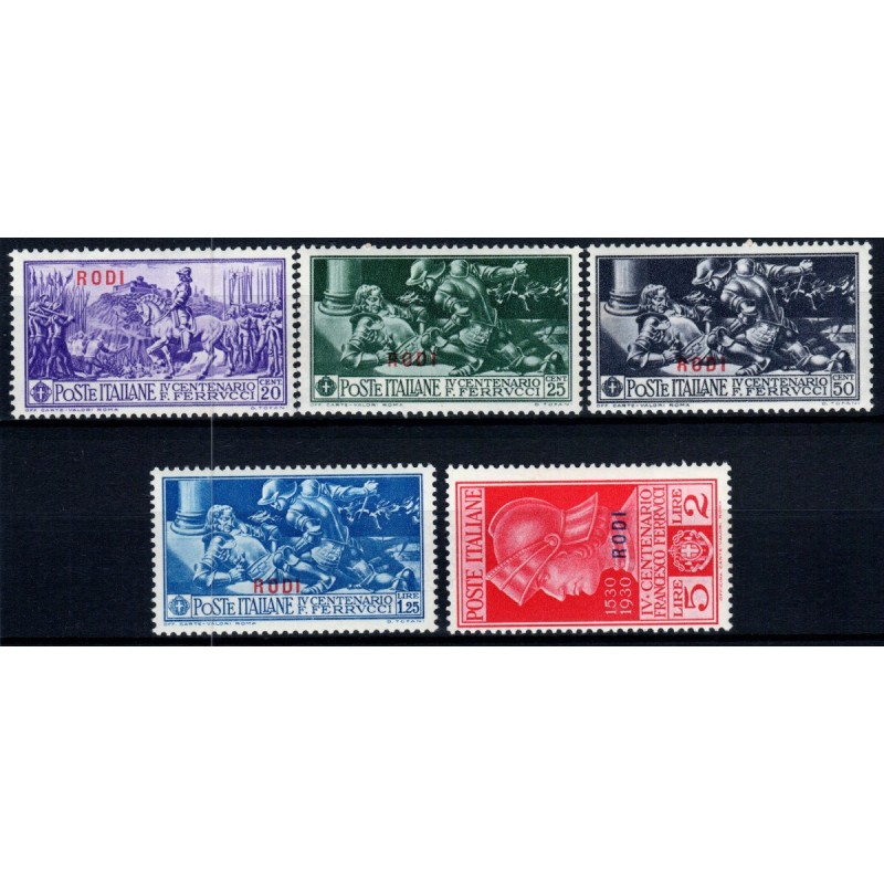 COLONIE 1930 EGEO RODI FERRUCCI 5 VALORI G.I MNH**  | Filatelia Meloni