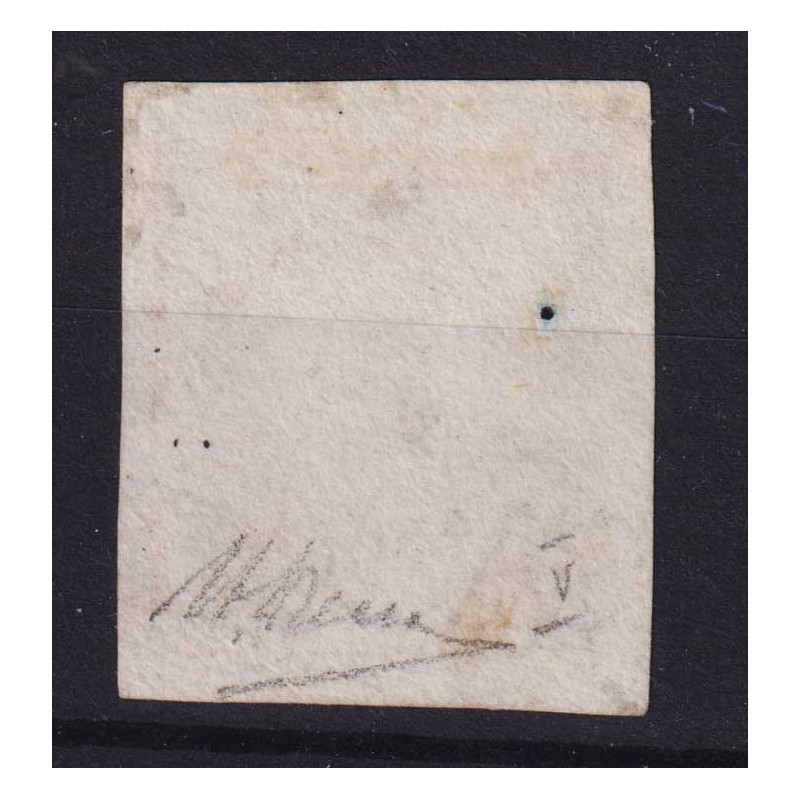 NAPOLI 1858 20 GRANA FALSO V TIPO CARMINIO N.F12 SENZA GOMMA CERT. ...