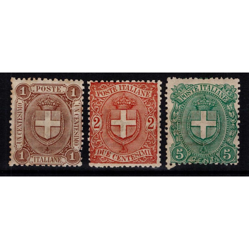 REGNO D'ITALIA 1896-97 STEMMA 3 V. G.O MH*  | Filatelia Meloni