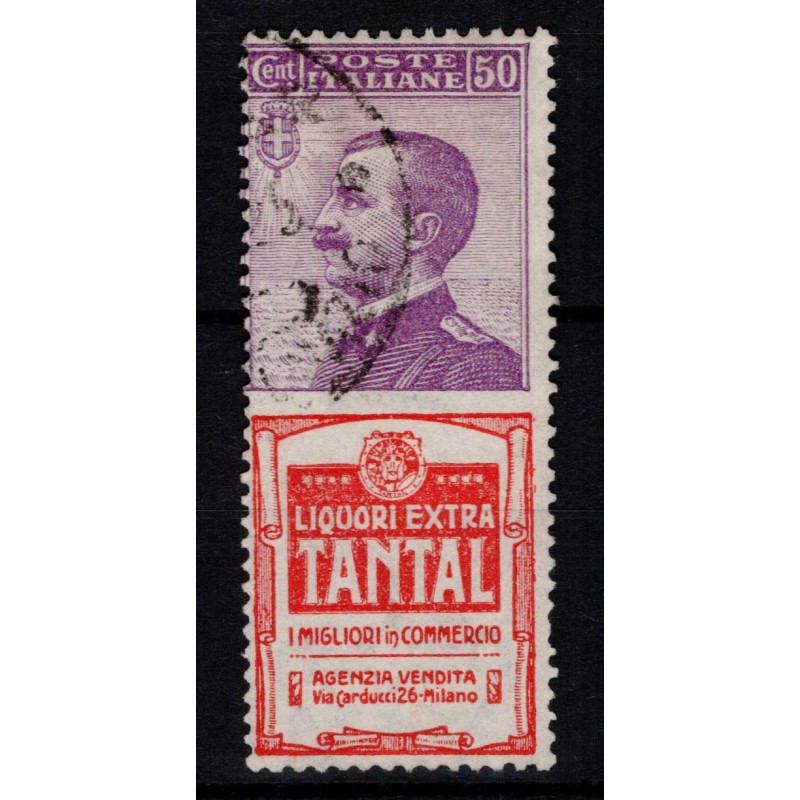 REGNO 1924-25 PUBBLICITARI 50 CENTESIMI TANTAL N.18 US.  | Filateli...