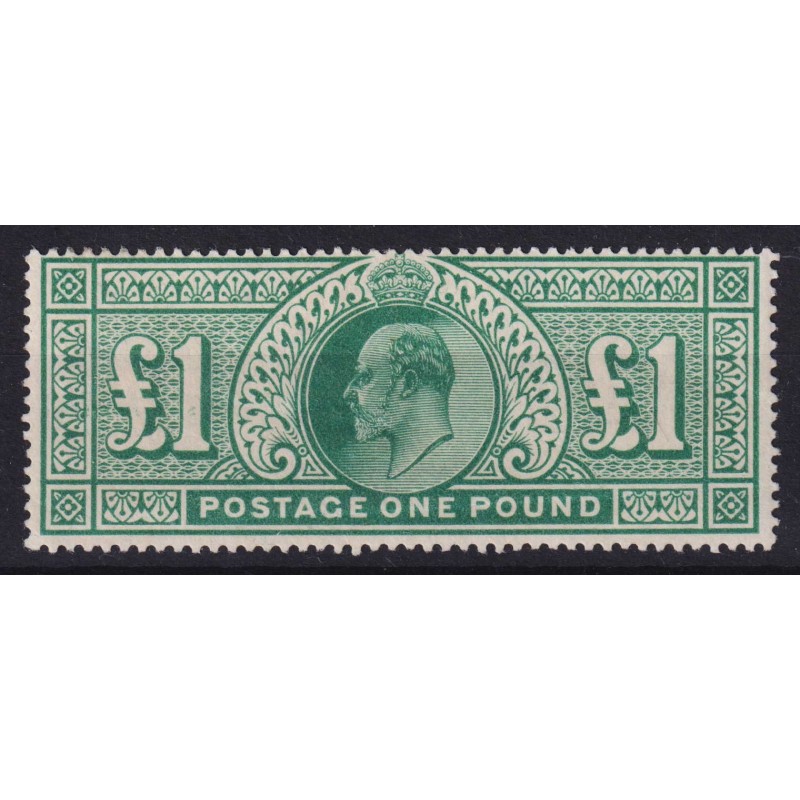 GRAN BRETAGNA 1902 1 £ VERDE CAT. UNIFICATO 121 G.I MNH** CERT.  | ...