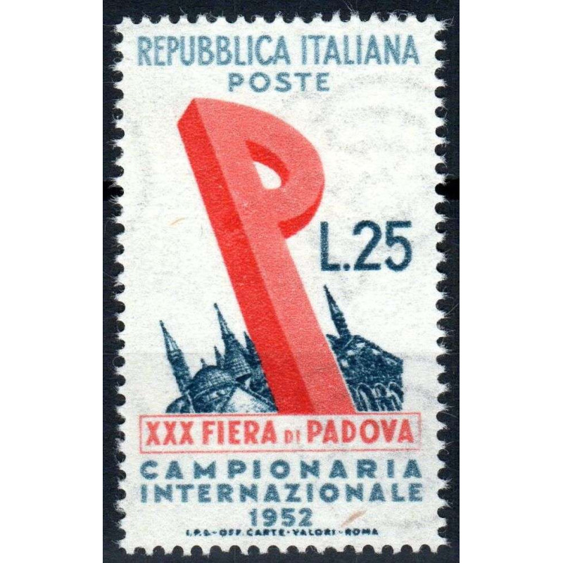 REPUBBLICA 1952 FIERA DI PADOVA G.I MNH** BEN CENTRATO 2  | Filatel...