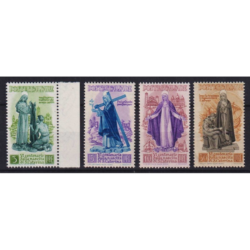 REPUBBLICA 1948 SANTA CATERINA 4 V. G.I MNH**  | Filatelia Meloni