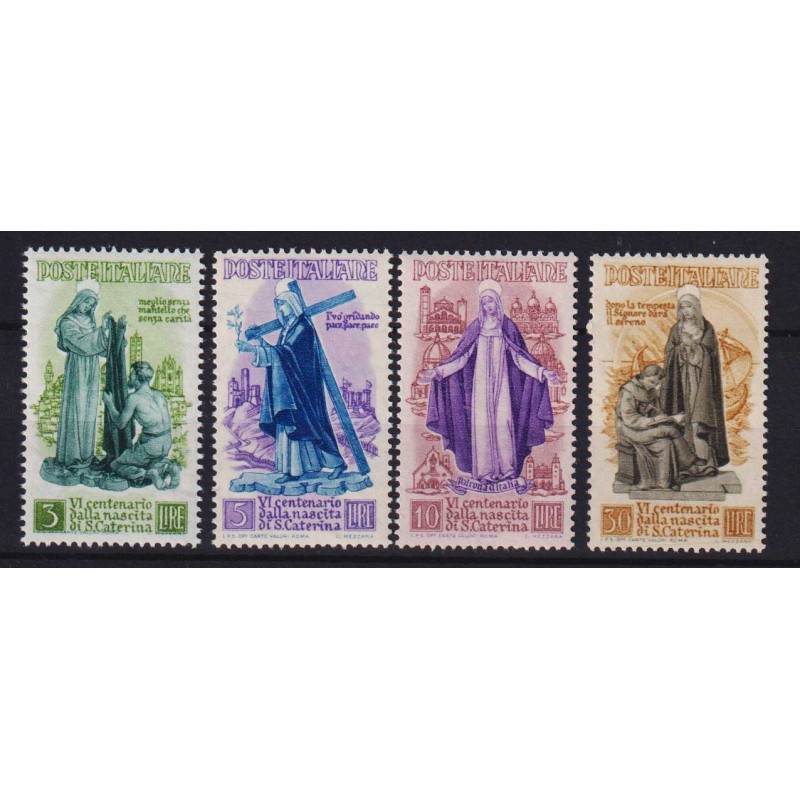 REPUBBLICA 1948 SANTA CATERINA 4 V. G.I MNH**  | Filatelia Meloni