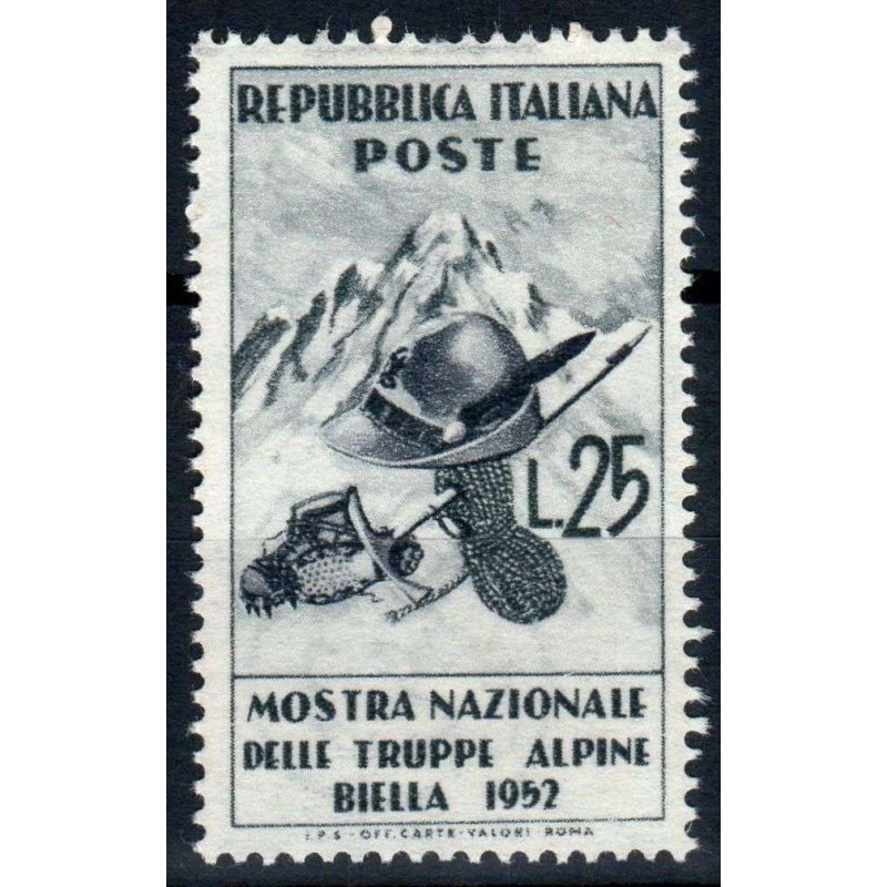 REPUBBLICA 1952 TRUPPE ALPINE A BIELLA G.I MNH** 6  | Filatelia Meloni