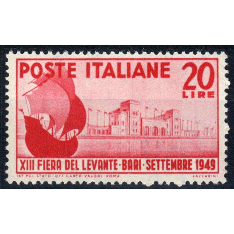 REPUBBLICA 1949 FIERA DEL LEVANTE DI BARI G.I MNH**  | Filatelia Me...