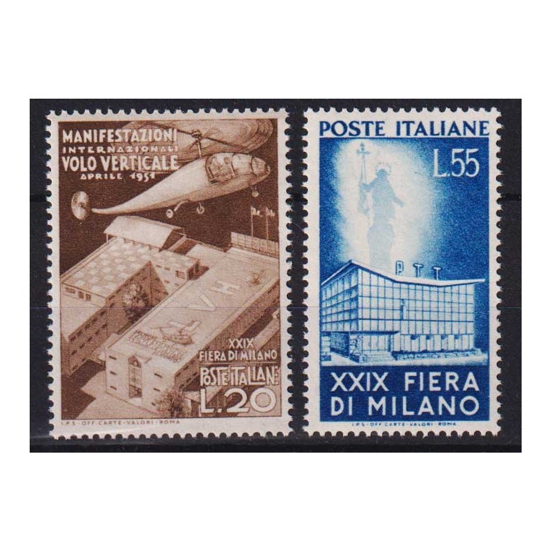 REPUBBLICA 1951 FIERA DI MILANO 2 V. G.I MNH**  | Filatelia Meloni