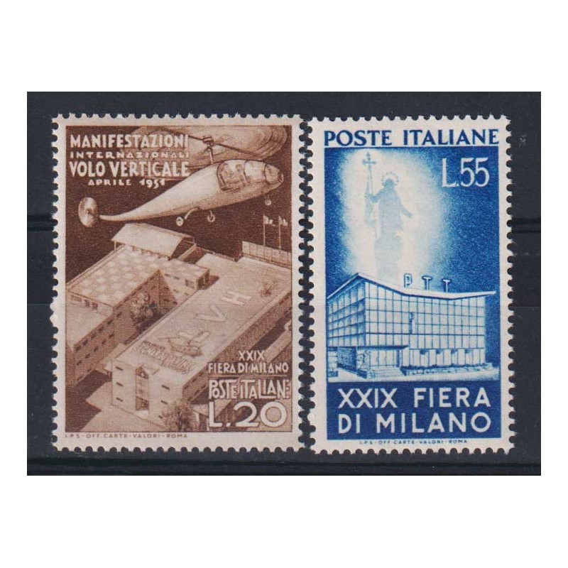 REPUBBLICA 1951 FIERA DI MILANO 2 V. G.I MNH**  | Filatelia Meloni