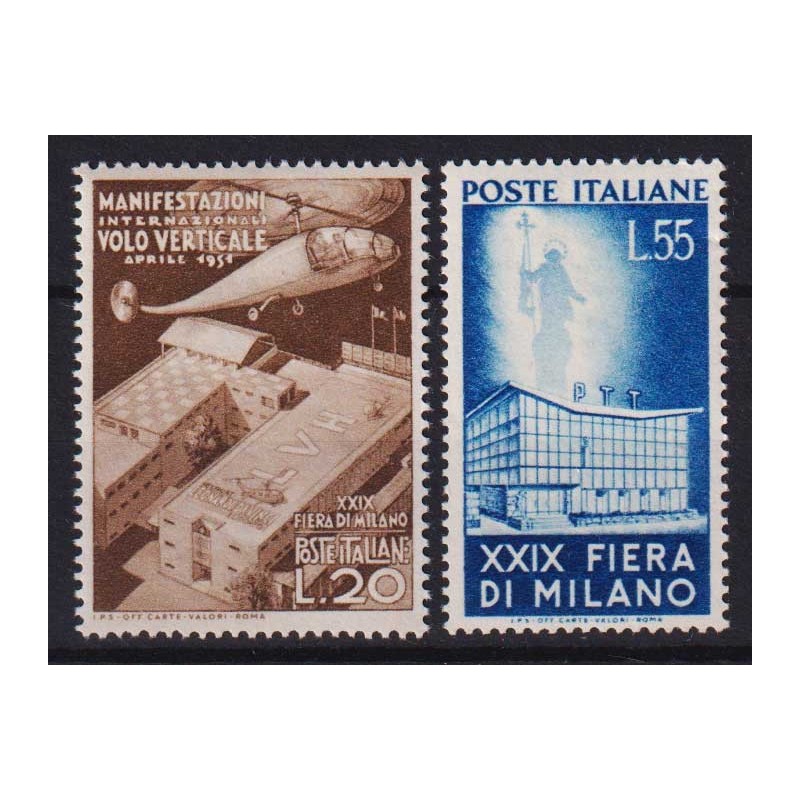 REPUBBLICA 1951 FIERA DI MILANO 2 V. G.I MNH**  | Filatelia Meloni