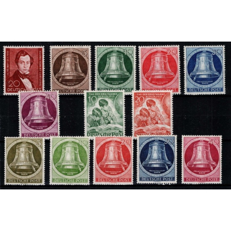 GERMANIA BERLINO 1951 1952 4 SERIE 13 VALORI G.I MNH**  | Filatelia...