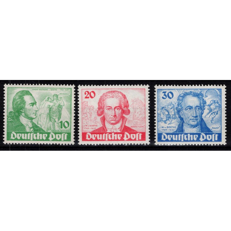 GERMANIA BERLINO 1949 GOETHE 3 VALORI G.I MNH**  | Filatelia Meloni