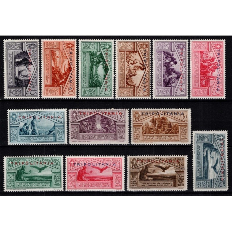 COLONIE TRIPOLITANIA 1930 VIRGILIO 13 VALORI G.I MNH**  | Filatelia...