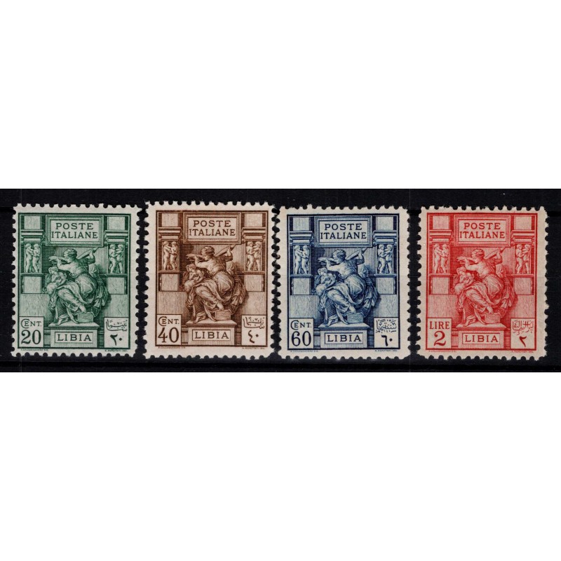 COLONIE LIBIA 1926-29 SIBILLA LIBICA 4 V. G.I MNH** CERT.  | Filate...