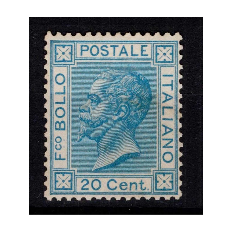 REGNO D'ITALIA 1867 20 CENTESIMI TORINO N.T26 G.I MNH** CERT.  | Fi...