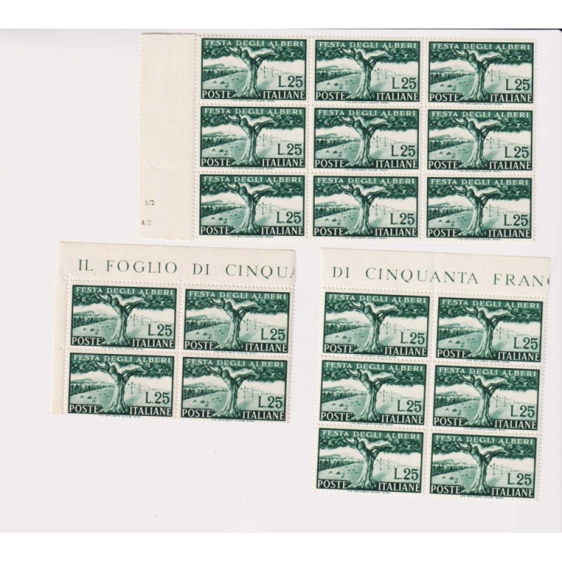 REPUBBLICA 1951 FESTA ALBERI 65 SERIE COMPLETE G.I MNH** COME DA FO...