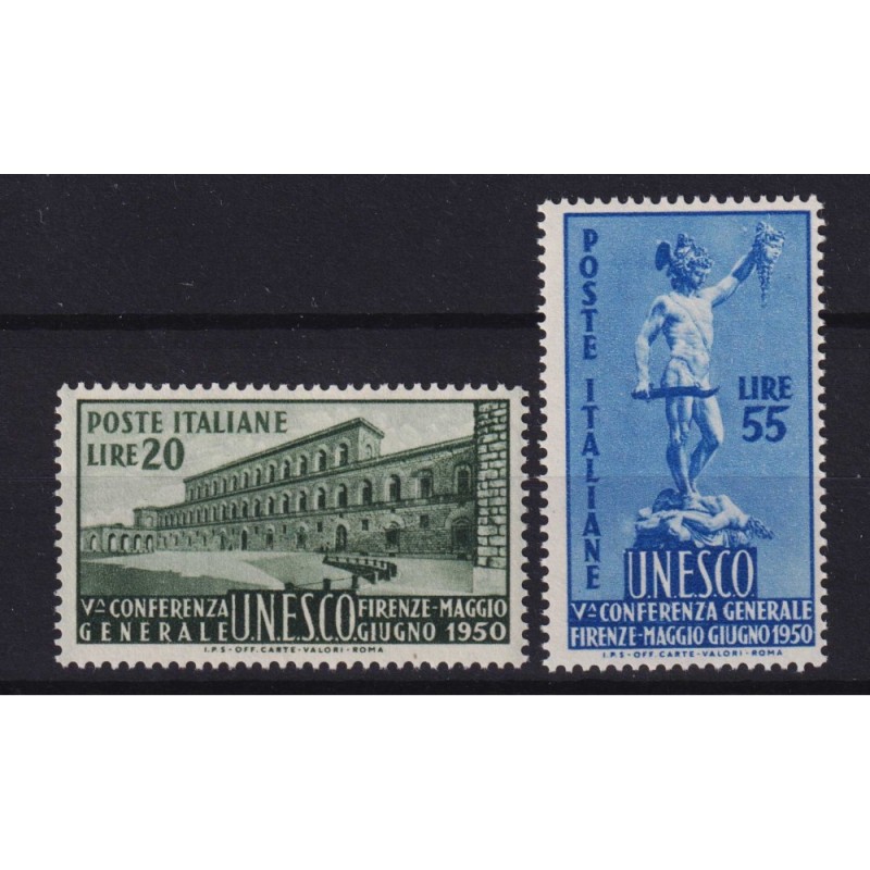 REPUBBLICA 1950 UNESCO 2 VALORI G.I MNH**  | Filatelia Meloni