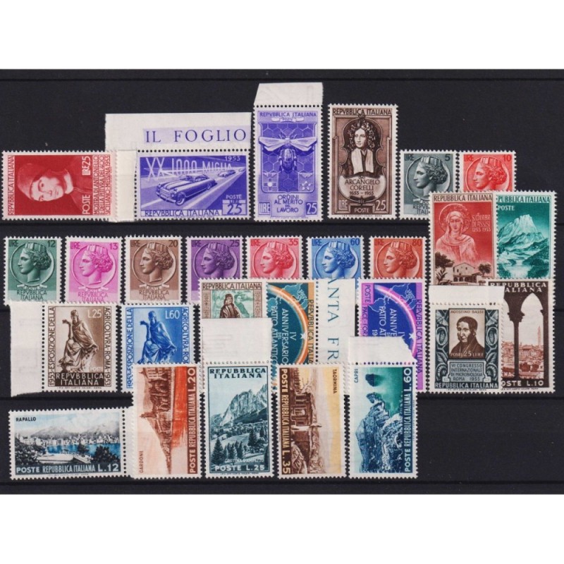 REPUBBLICA 1953 ANNATA COMPLETA 27 V. G.I MNH**  | Filatelia Meloni