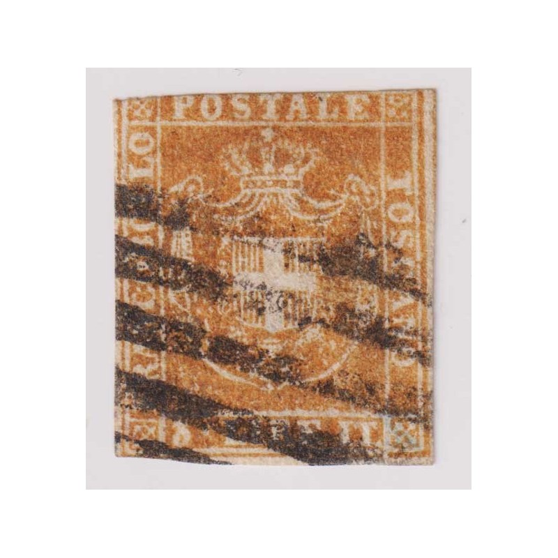 TOSCANA 1860 3 LIRE OCRA ARANCIO N.23a US. CERTIFICATO  | Filatelia...