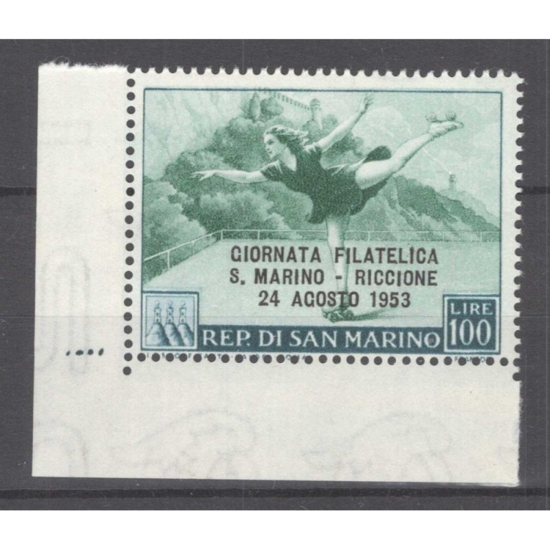 SAN MARINO 1953 V GIORNATA FILATELICA 100 LIRE G.I MNH**  | Filatel...