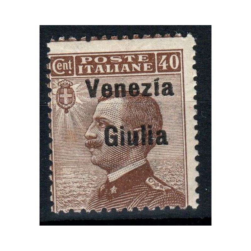 OCCUPAZIONI VENEZIA GIULIA 1918-19 40 CENTESIMI N.25 G.I MNH**  | F...