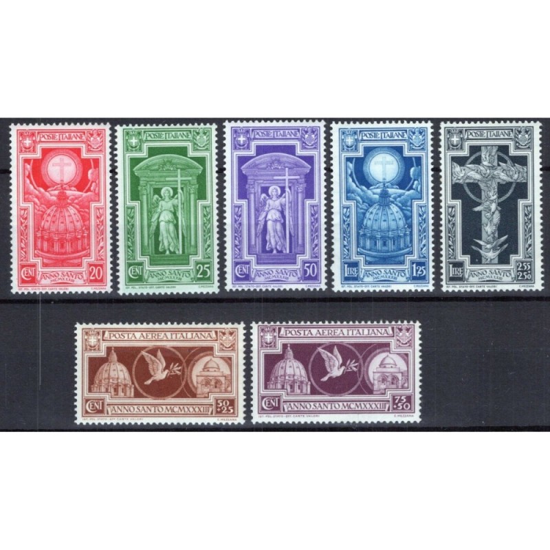 REGNO D'ITALIA 1933 ANNO SANTO 7 VALORI G.I MNH**  | Filatelia Meloni