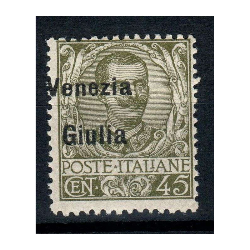 OCCUPAZIONI VENEZIA GIULIA 1918-19 45 CENTESIMI N.26 SOPR. SPOSTATA...