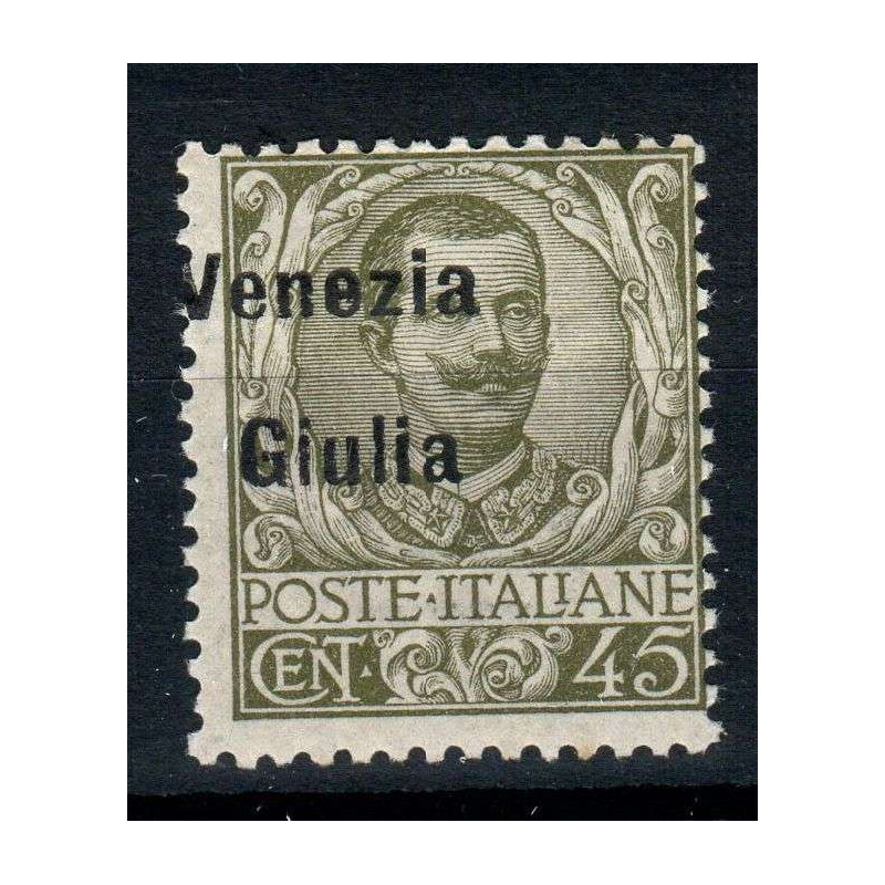 OCCUPAZIONI VENEZIA GIULIA 1918-19 45 CENTESIMI N.26 SOPR. SPOSTATA...