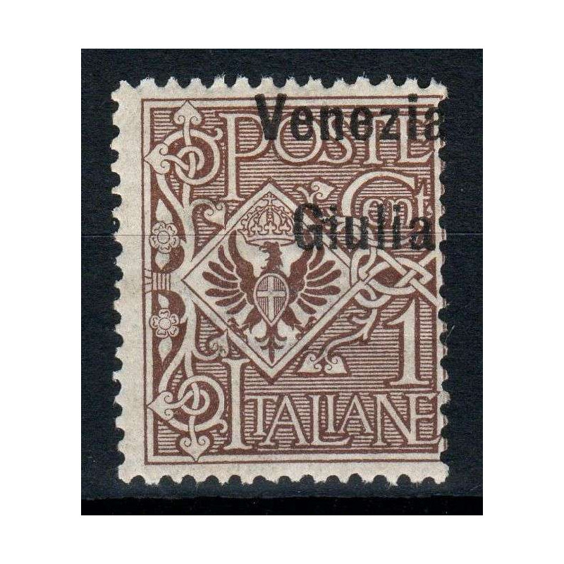 OCCUPAZIONI VENEZIA GIULIA 1918-19 1 CENTESIMI N.19 SOPR. SPOSTATA ...