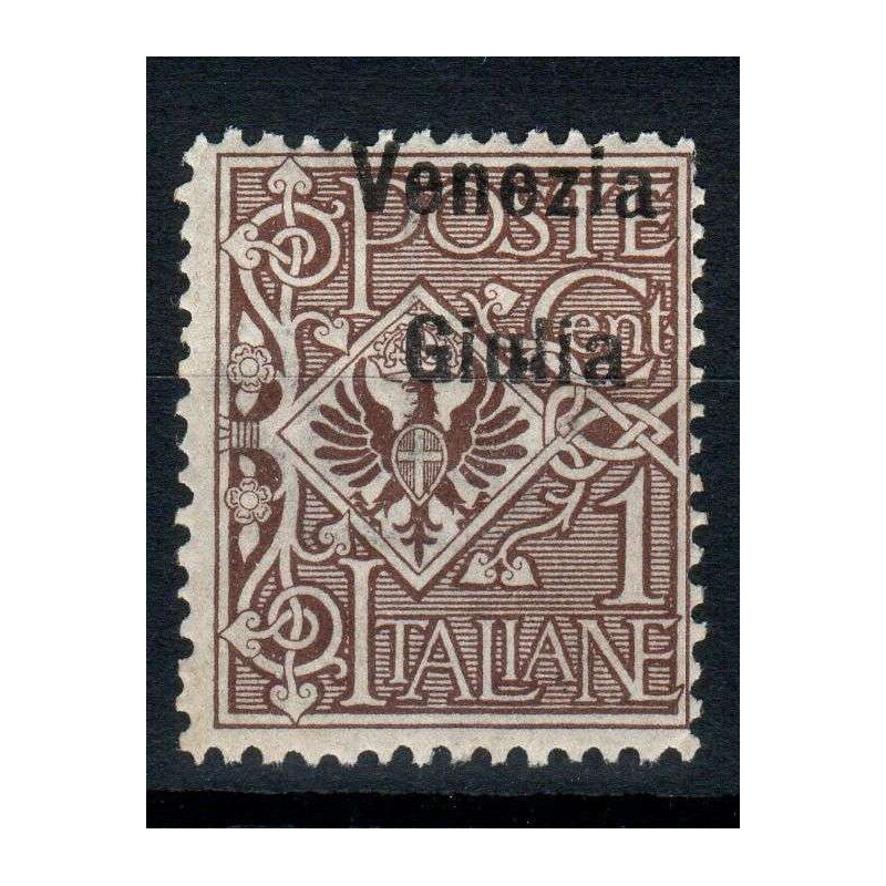 OCCUPAZIONI VENEZIA GIULIA 1918-19 1 CENTESIMI N.19 SOPR. SPOSTATA ...