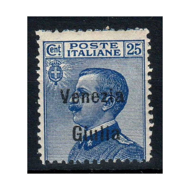 OCCUPAZIONI VENEZIA GIULIA 1918-19 25 CENTESIMI N.24 G.I MNH**  | F...