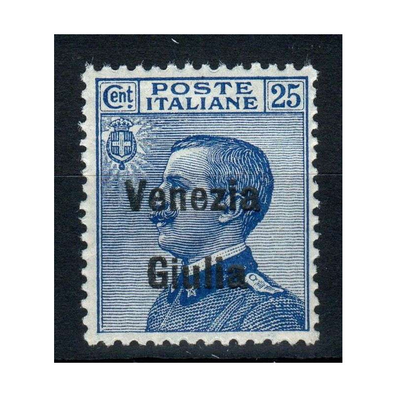 OCCUPAZIONI VENEZIA GIULIA 1918-19 25 CENTESIMI N.24 G.I MNH**  | F...