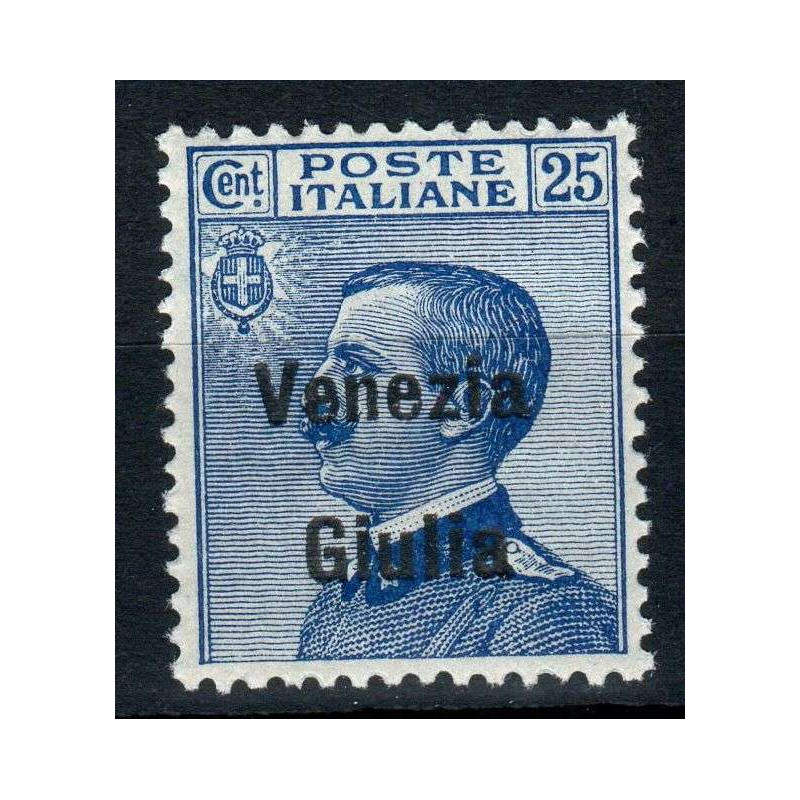 OCCUPAZIONI VENEZIA GIULIA 1918-19 25 CENTESIMI N.24 G.I MNH**  | F...