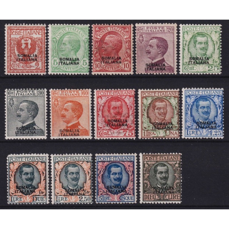 COLONIE SOMALIA 1926-30 FRANCOBOLLI D'ITALIA 14 V. N.92-104 G.I MNH...