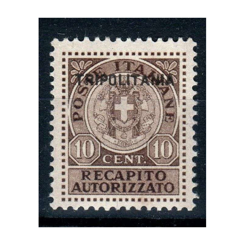 COLONIE TRIPOLITANIA 1931 RECAPITO AUTORIZZATO N.1a BRUNO G.I MNH**...