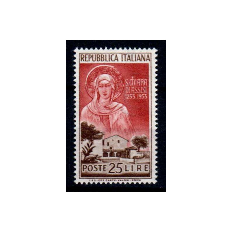 REPUBBLICA 1953 SANTA CHIARA D'ASSISI G.I MNH**  | Filatelia Meloni