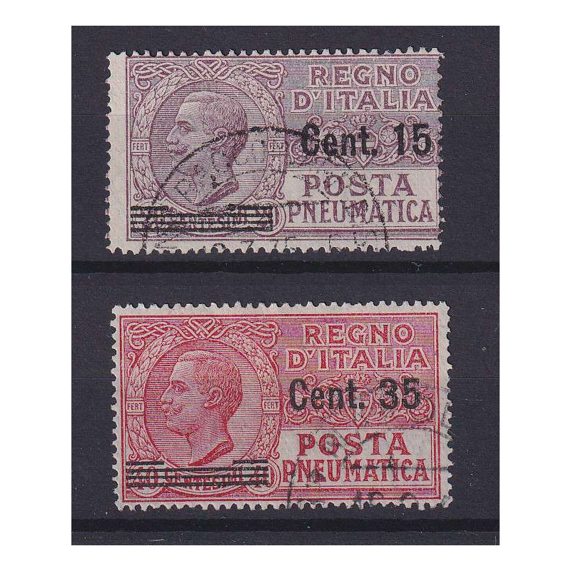 REGNO D'ITALIA 1927 POSTA PNEUMATICA 2 VALORI N.10-11 USATI  | Fila...