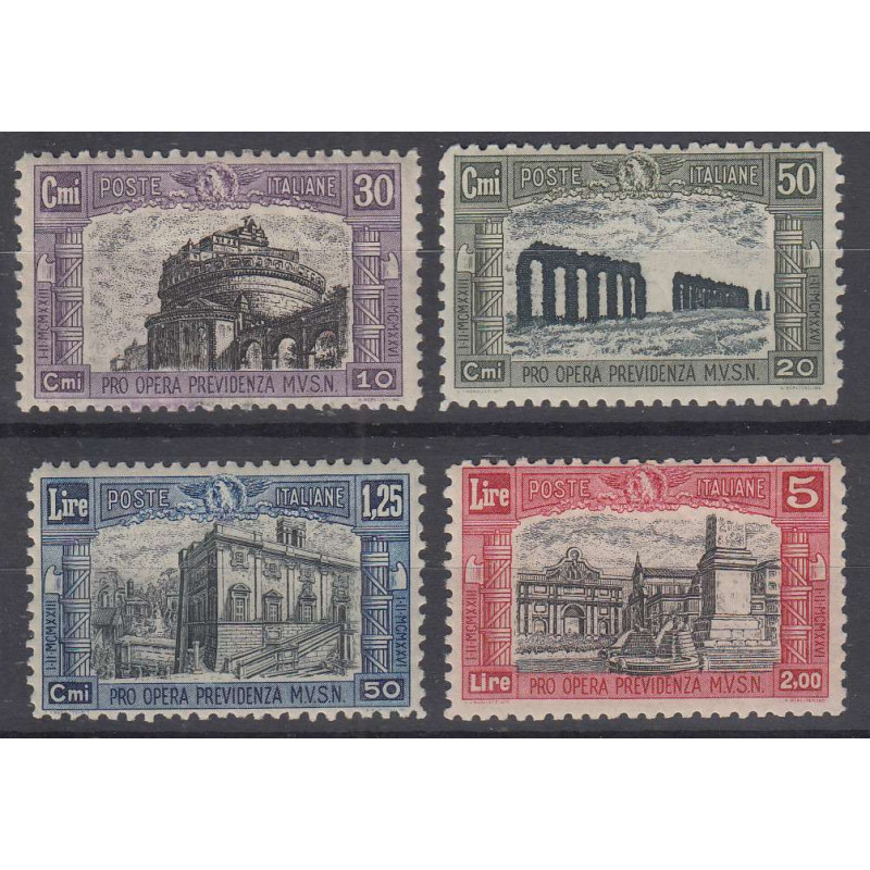 REGNO D'ITALIA 1928 MILIZIA II 4 VALORI G.I MNH**  | Filatelia Meloni