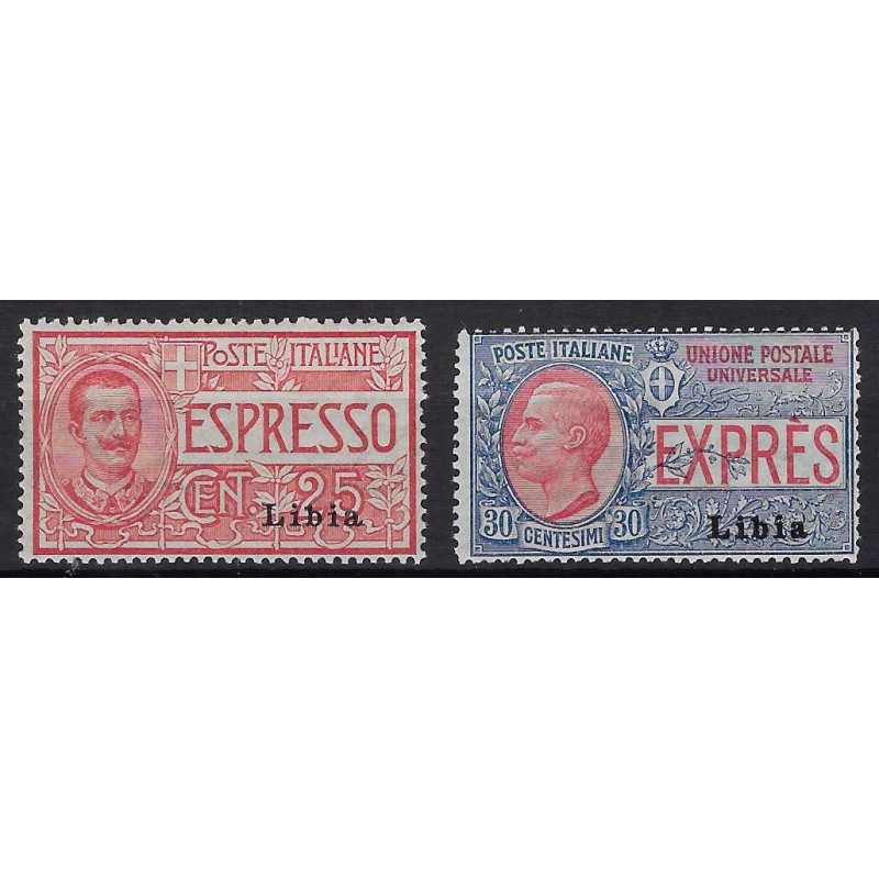 COLONIE LIBIA 1915 ESPRESSI 2 VALORI N.1-2 G.I MNH**  | Filatelia M...