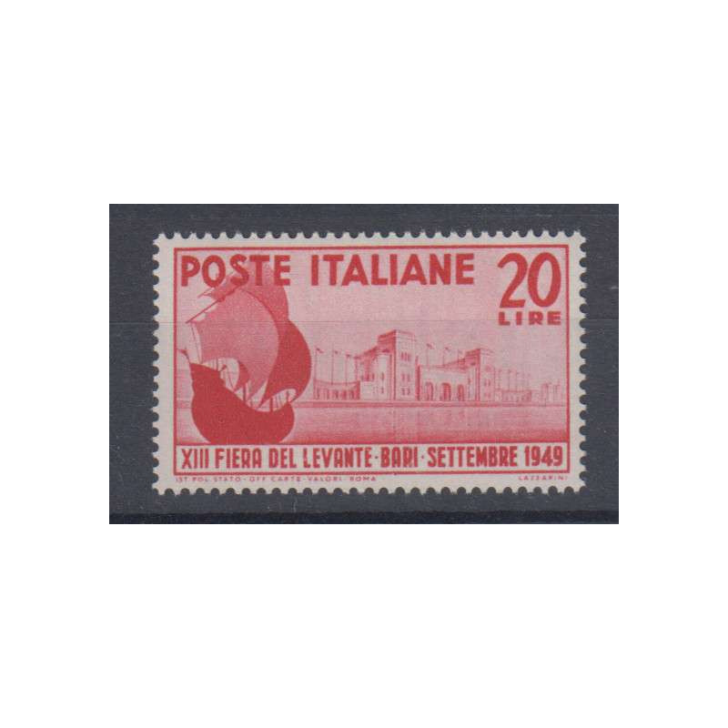 REPUBBLICA 1949 FIERA DEL LEVANTE DI BARI G.I MNH** 2  | Filatelia ...