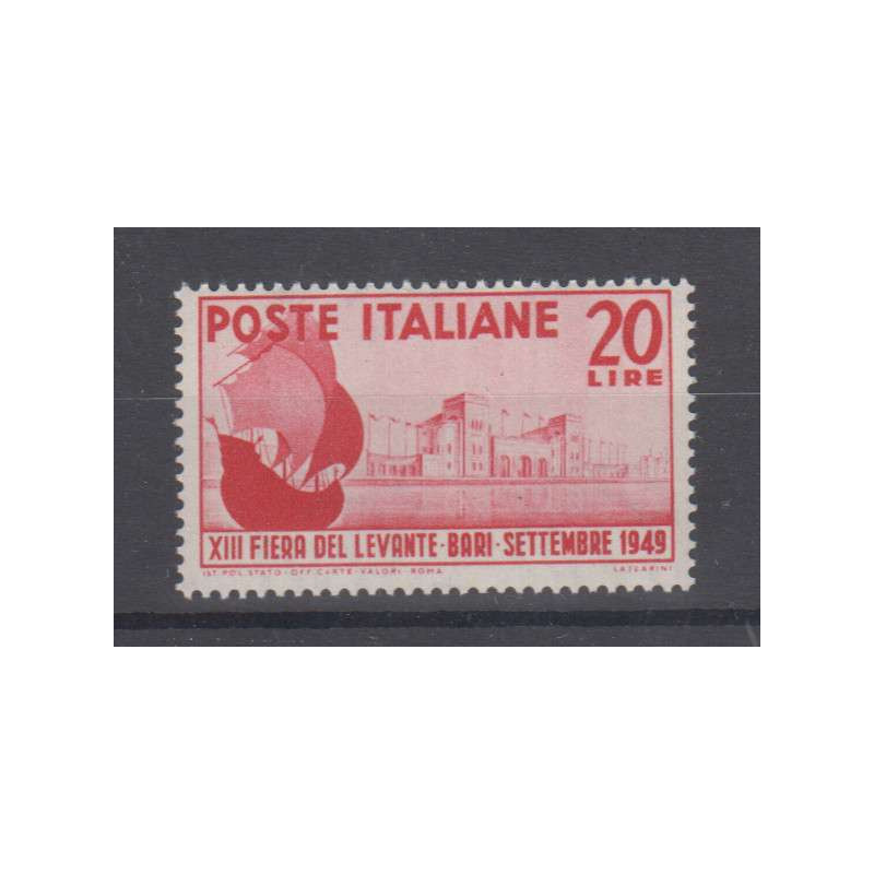 REPUBBLICA 1949 FIERA DEL LEVANTE DI BARI G.I MNH** 9  | Filatelia ...